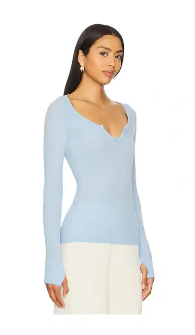 Michael Lauren Maeve Long Sleeve Scoop Neck Top | Thumbnail 2