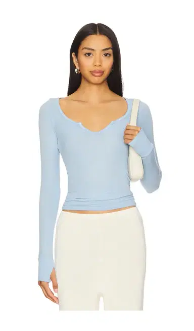 Michael Lauren Maeve Long Sleeve Scoop Neck Top | Thumbnail 1