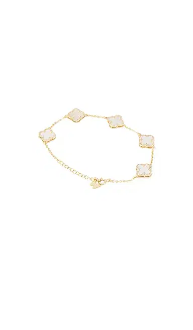 By Adina Eden Mini Multi Pave Outlined Colored Clover Bracelet | Thumbnail 2 By Adina Eden Mini Multi Pave Outlined Colored Clover Bracelet | Thumbnail 2