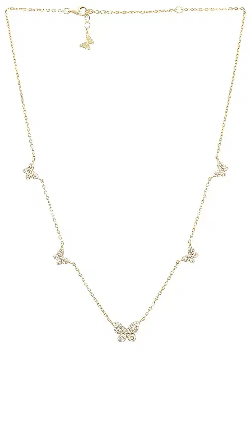 By Adina Eden Pave 5 Butterfly Necklace