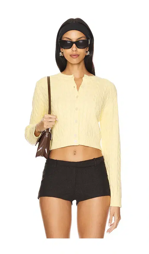 Frankies Bikinis Dudley Cable Knit Cardigan