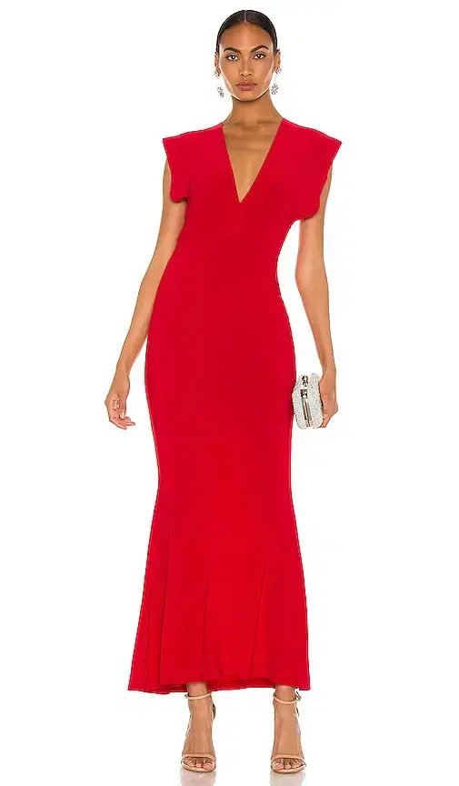 x REVOLVE V Neck Rectangle Gown