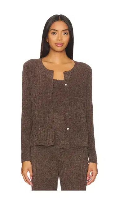 Barefoot Dreams CozyChic Ultra Light Ribbed Button Cardigan | Thumbnail 2