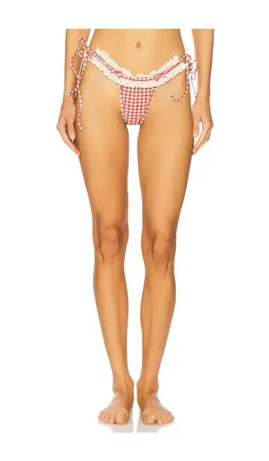 For Love & Lemons Ginham Bikini Bottom | Thumbnail 1 For Love & Lemons Ginham Bikini Bottom | Thumbnail 1