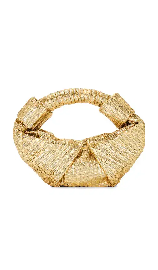 Metallic Raffia Lopsy Bag