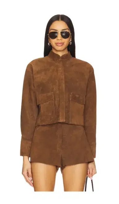 ZUT x REVOLVE Cropped Hair-on Cowhide Leather Jacket | Thumbnail 2