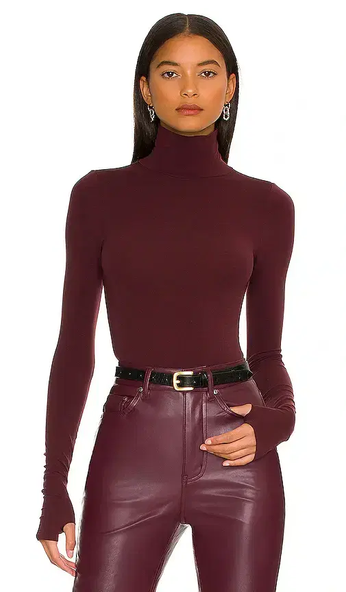 Ballet Turtleneck Bodysuit With Thumb Holes