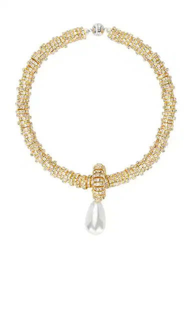Julietta Pearl Drop Gold Necklace | Thumbnail 1 Julietta Pearl Drop Gold Necklace | Thumbnail 1