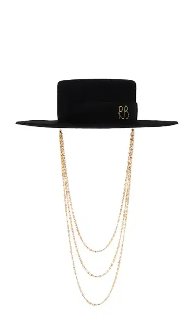 Ruslan Baginskiy Monogram-embellished Canotier Hat | Thumbnail 2 Ruslan Baginskiy Monogram-embellished Canotier Hat | Thumbnail 2