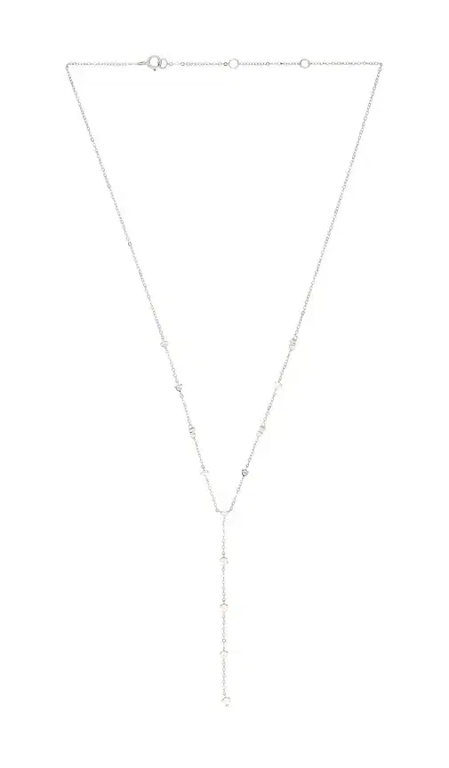 SHASHI Solitaire Station Lariat Necklace