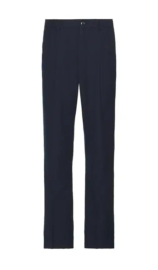 Relaxed Straight Fit Pleated Chino