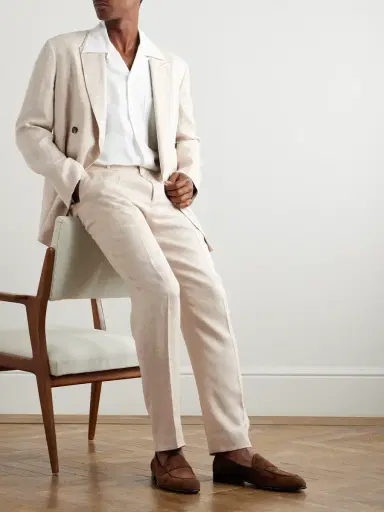 Zegna Slim-Fit Straight-Leg Oasi Linen-Twill Suit Trousers - Men | Thumbnail 2 Zegna Slim-Fit Straight-Leg Oasi Linen-Twill Suit Trousers - Men | Thumbnail 2