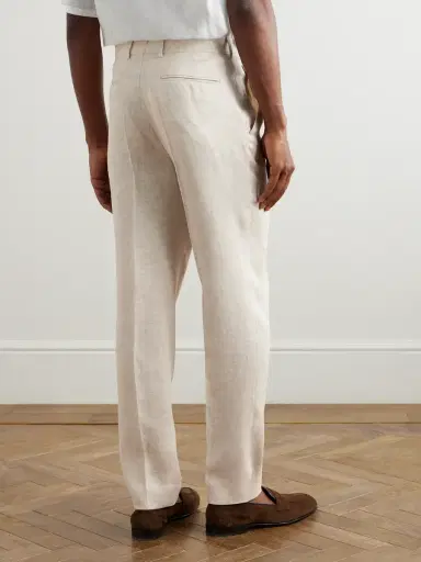Zegna Slim-Fit Straight-Leg Oasi Linen-Twill Suit Trousers - Men | Thumbnail 4 Zegna Slim-Fit Straight-Leg Oasi Linen-Twill Suit Trousers - Men | Thumbnail 4