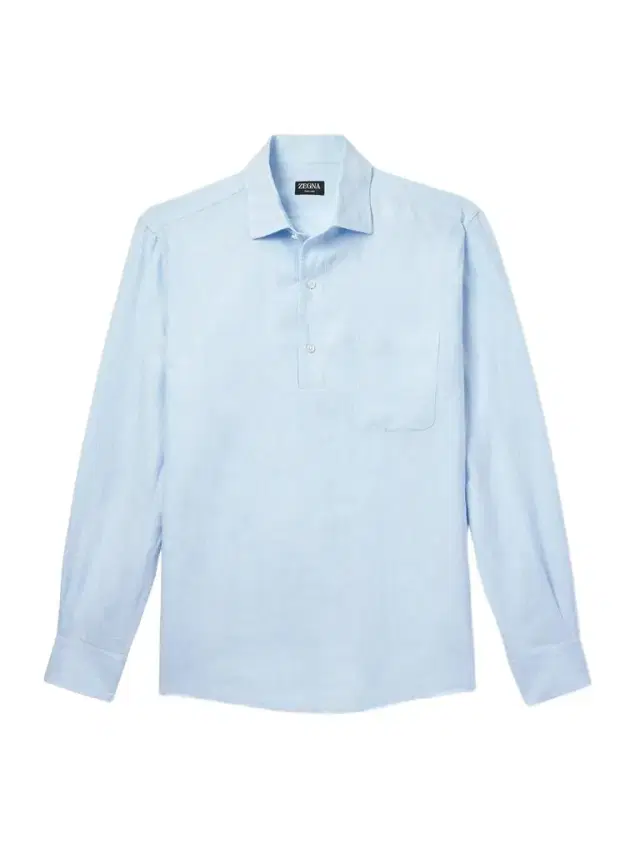 Zegna Oasi Linen Half-Placket Shirt - Men