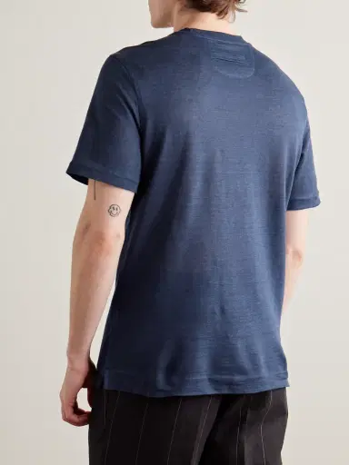 Zegna Oasi Linen T-Shirt - Men | Thumbnail 4