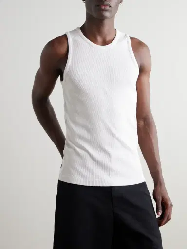 AGOLDE Viggo Ribbed Stretch Organic Cotton and TENCEL™ Lyocell-Blend Tank Top - Men | Thumbnail 3 AGOLDE Viggo Ribbed Stretch Organic Cotton and TENCEL™ Lyocell-Blend Tank Top - Men | Thumbnail 3