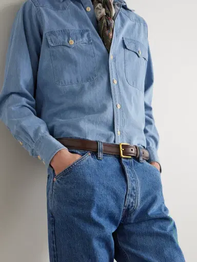 Drake's 3cm Leather Belt - Men | Thumbnail 3