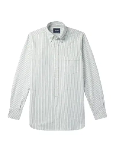 Drake's Button-Down Collar Striped Cotton Oxford Shirt - Men | Thumbnail 1