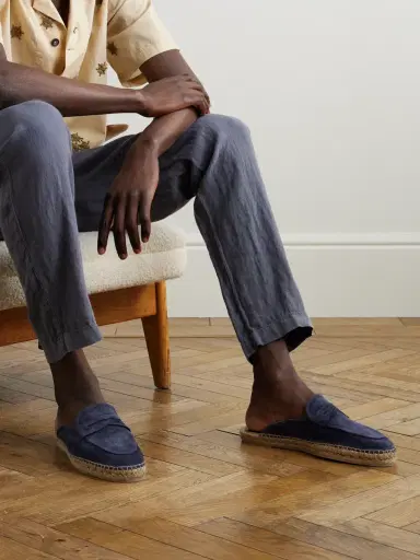 Castañer Nando Suede Backless Espadrilles - Men | Thumbnail 2