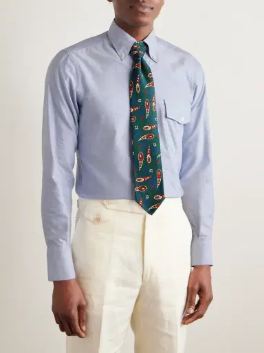 J. Mueser Slim-Fit Button-Down Collar Cotton Oxford Shirt - Men | Thumbnail 2
