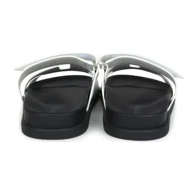HERMÈS Hermes Chypre Sandals White Calfskin Palladium Hardware 38 EU | Thumbnail 6