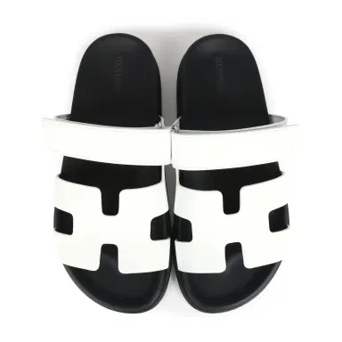 HERMÈS Hermes Chypre Sandals White Calfskin Palladium Hardware 38 EU | Thumbnail 7