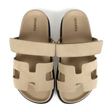 HERMÈS Hermes Chypre Techno Sandals Beige Lin Suede Palladium Hardware 35 EU | Thumbnail 7