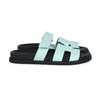 HERMÈS Hermes Chypre Techno Sandals Bleu Cristaux Epsom Palladium Hardware | Thumbnail 4 HERMÈS Hermes Chypre Techno Sandals Bleu Cristaux Epsom Palladium Hardware | Thumbnail 4