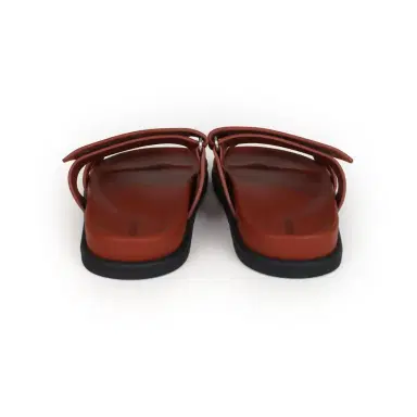 HERMÈS Hermes Chypre Techno Sandals Maroon Muscavado Suede Palladium Hardware 38.5 EU | Thumbnail 6