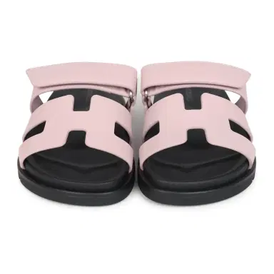 HERMÈS Hermes Chypre Techno Sandals Rose Cancan Calfskin Palladium Hardware 35 EU | Thumbnail 2