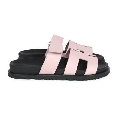 HERMÈS Hermes Chypre Techno Sandals Rose Cancan Calfskin Palladium Hardware 35 EU | Thumbnail 4