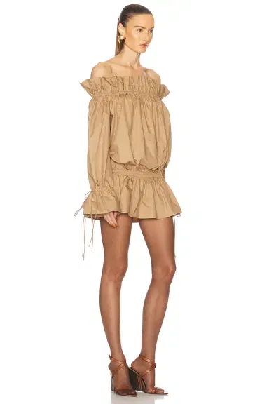 Saint Laurent Off The Shoulder Mini Dress | Thumbnail 2
