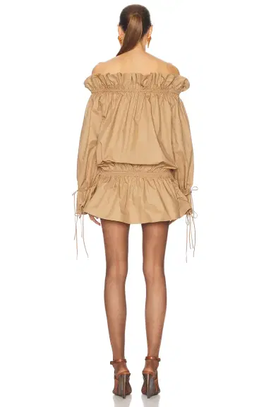 Saint Laurent Off The Shoulder Mini Dress | Thumbnail 3