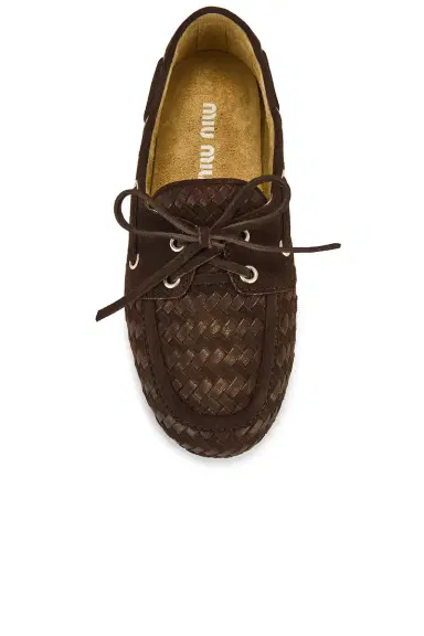 Miu Miu Leather Moccasin | Thumbnail 4 Miu Miu Leather Moccasin | Thumbnail 4