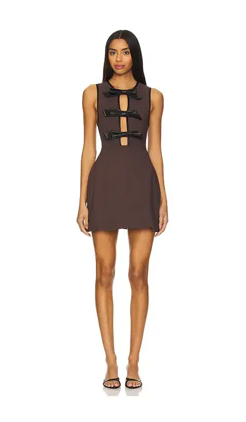 Piped Peplum Mini Dress