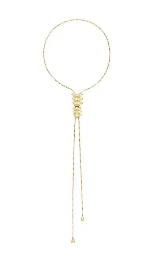 Ettika Metal Vortex Bolo Lariat Necklace