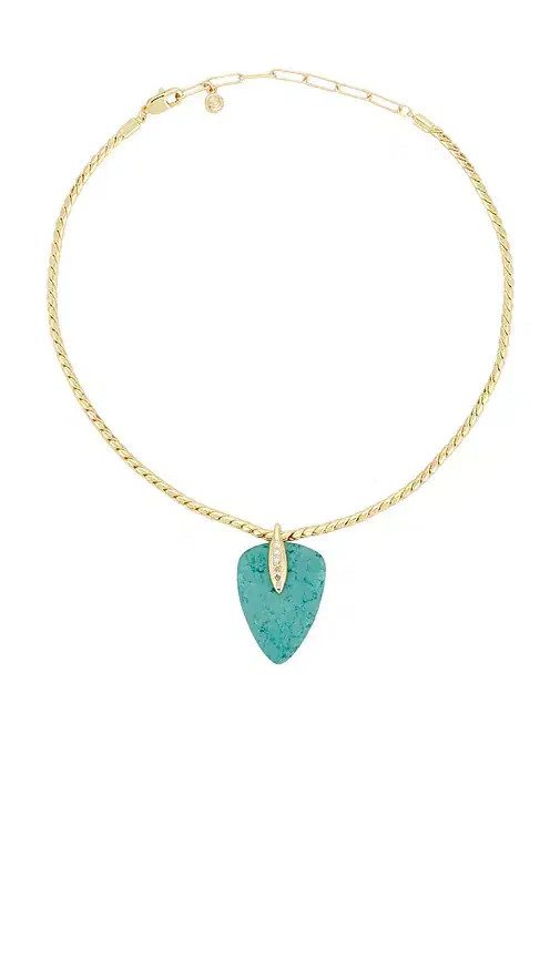 Ettika Twisted Turquoise Statement Pendant Necklace