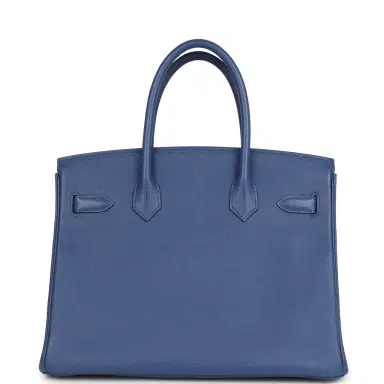 HERMÈS Pre-owned Hermes Birkin 30 Bleu Brighton Epsom Gold Hardware | Thumbnail 5 HERMÈS Pre-owned Hermes Birkin 30 Bleu Brighton Epsom Gold Hardware | Thumbnail 5