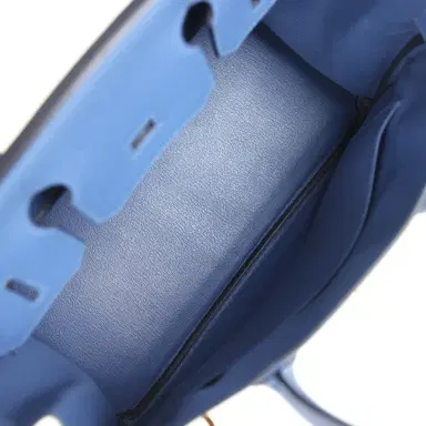 HERMÈS Pre-owned Hermes Birkin 30 Bleu Brighton Epsom Gold Hardware | Thumbnail 8 HERMÈS Pre-owned Hermes Birkin 30 Bleu Brighton Epsom Gold Hardware | Thumbnail 8