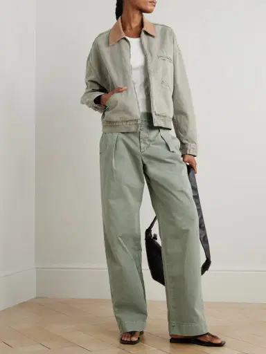 SLVRLAKE Pleated Cotton Wide-leg Pants | Thumbnail 2 SLVRLAKE Pleated Cotton Wide-leg Pants | Thumbnail 2
