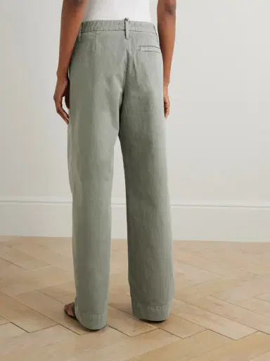 SLVRLAKE Pleated Cotton Wide-leg Pants | Thumbnail 4 SLVRLAKE Pleated Cotton Wide-leg Pants | Thumbnail 4