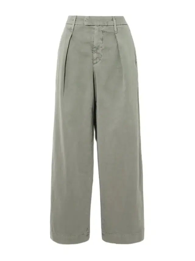 Pleated Cotton Wide-leg Pants
