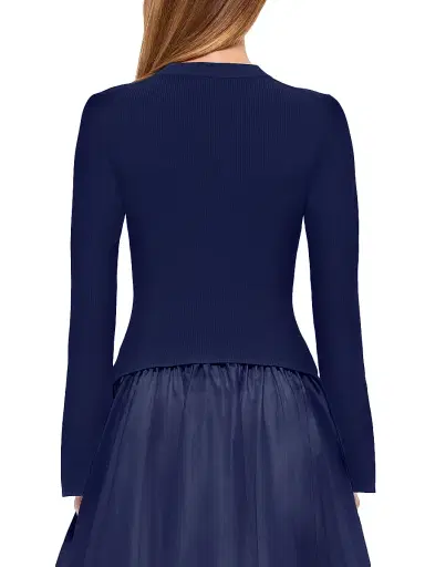 Simkhai Women's Kenlie Bubble Midi-Dress - Midnight - Size XS | Thumbnail 4