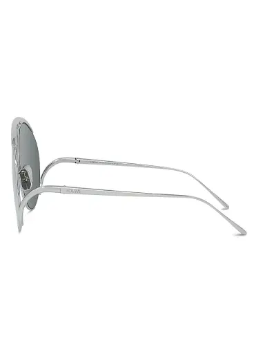 Loewe Women's Signature 61MM Pilot Sunglasses - Silver White Smoke | Thumbnail 3