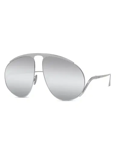 Loewe Women's Signature 61MM Pilot Sunglasses - Silver White Smoke | Thumbnail 1