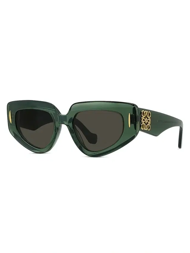 LOEWE Women's Anagram 51MM Butterfly Sunglasses - Green Brown