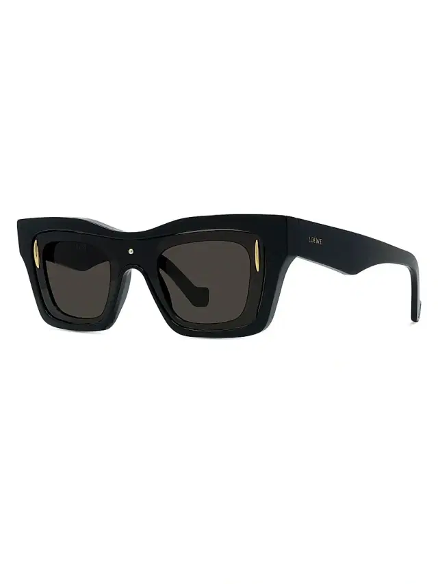 LOEWE Women's Signature 53MM Square Sunglasses - Black