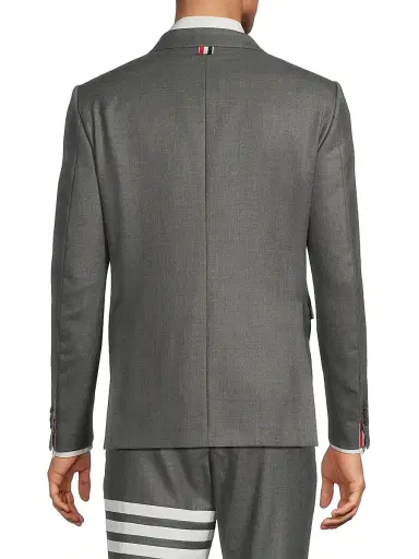 Thom Browne Men's Classic Wool Super 120S Wool Sport Jacket - Grey - Size XL | Thumbnail 5 Thom Browne Men's Classic Wool Super 120S Wool Sport Jacket - Grey - Size XL | Thumbnail 5