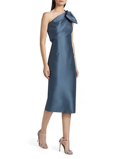 SACHIN BABI Women's Sharla One-Shoulder Cocktail Dress - Steel Blue | Thumbnail 4 SACHIN BABI Women's Sharla One-Shoulder Cocktail Dress - Steel Blue | Thumbnail 4