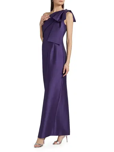 SACHIN BABI Women's Bonnie Bow Column Gown - Regency | Thumbnail 2